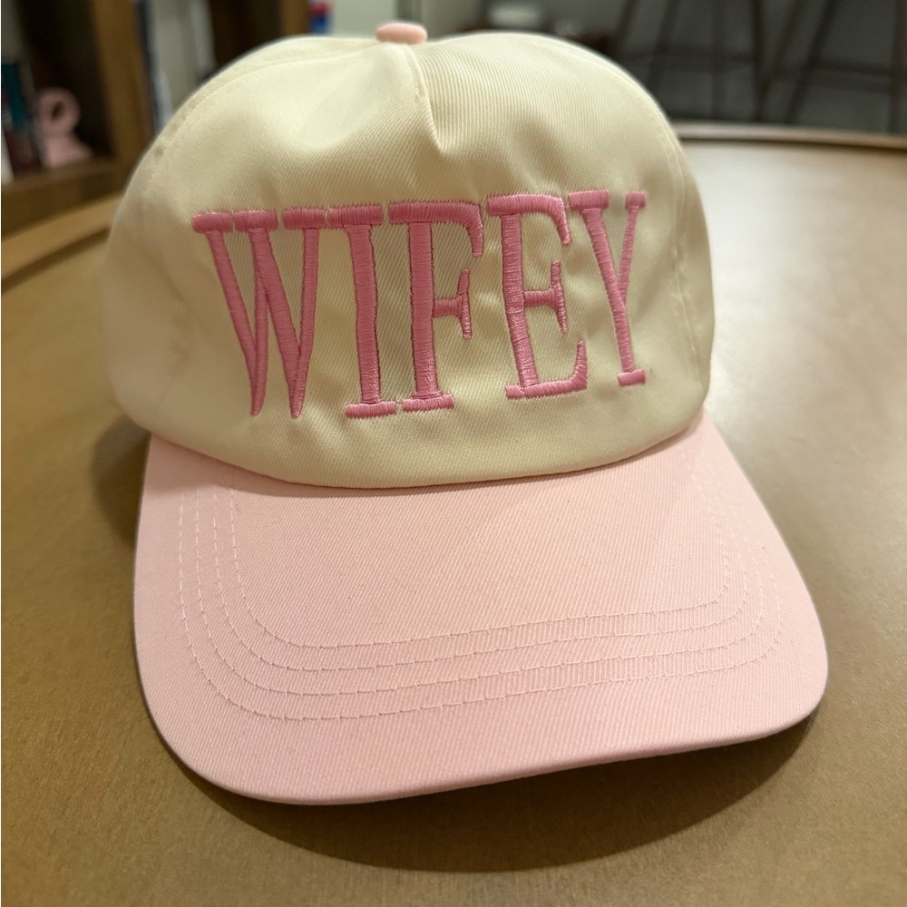 Pink and Cream 'Wifey' Cap